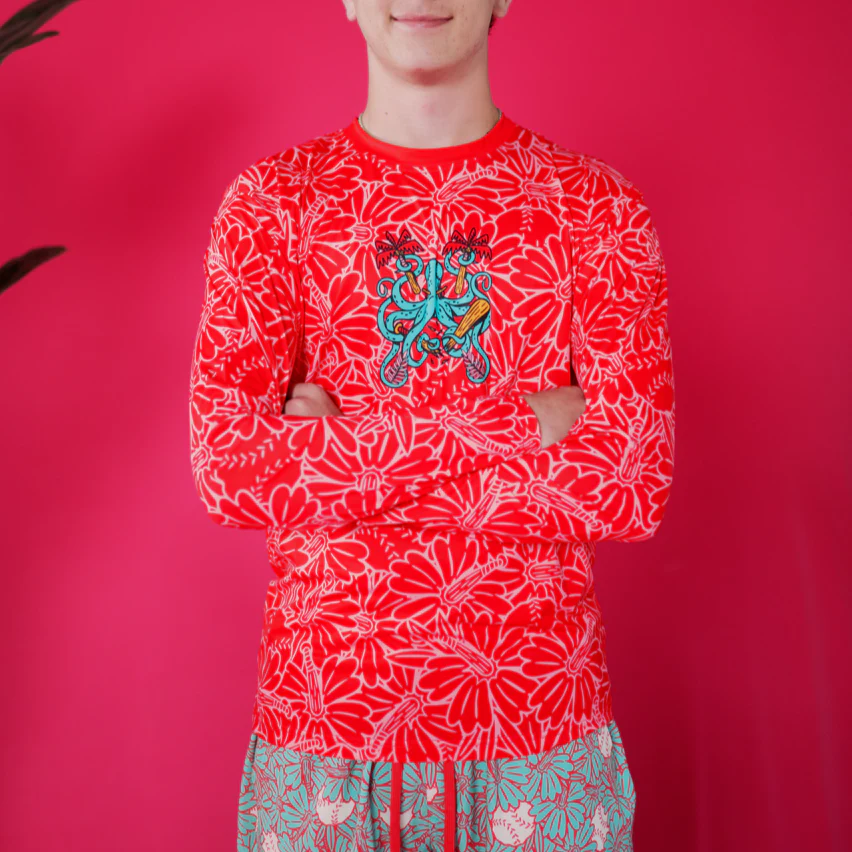Summer Vibes Pink Long-sleeve Shirt - Image 4