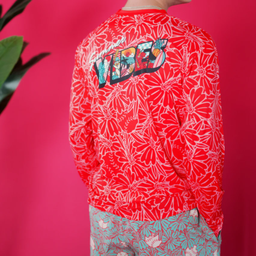Summer Vibes Pink Long-sleeve Shirt - Image 5
