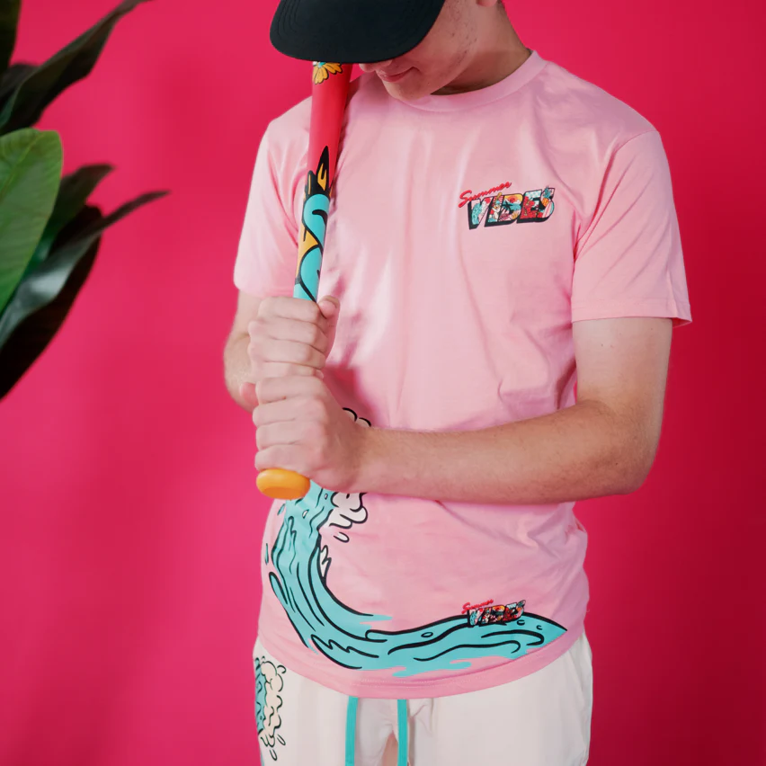 Summer Vibes Pink Tee - Image 3